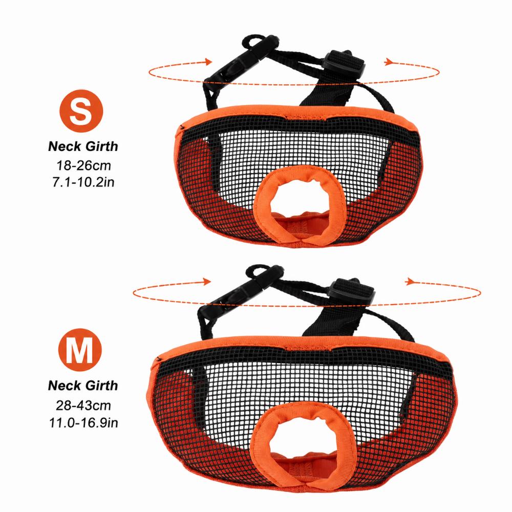 Breathable Dog Mouth Guard Adjustable Short Snout Dog Muzzle Durable Flat Face Muzzle Bark Control
