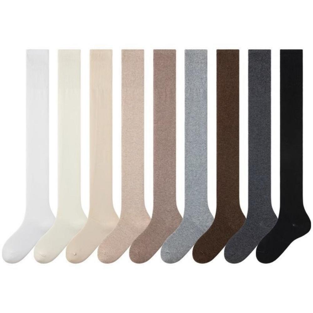 Überkniesocken Schlankmachende Oberschenkelhohe Strümpfe Elastische Lange Strümpfe Einfarbige Jk-Strümpfe Für Zuhause Winter Outdoor