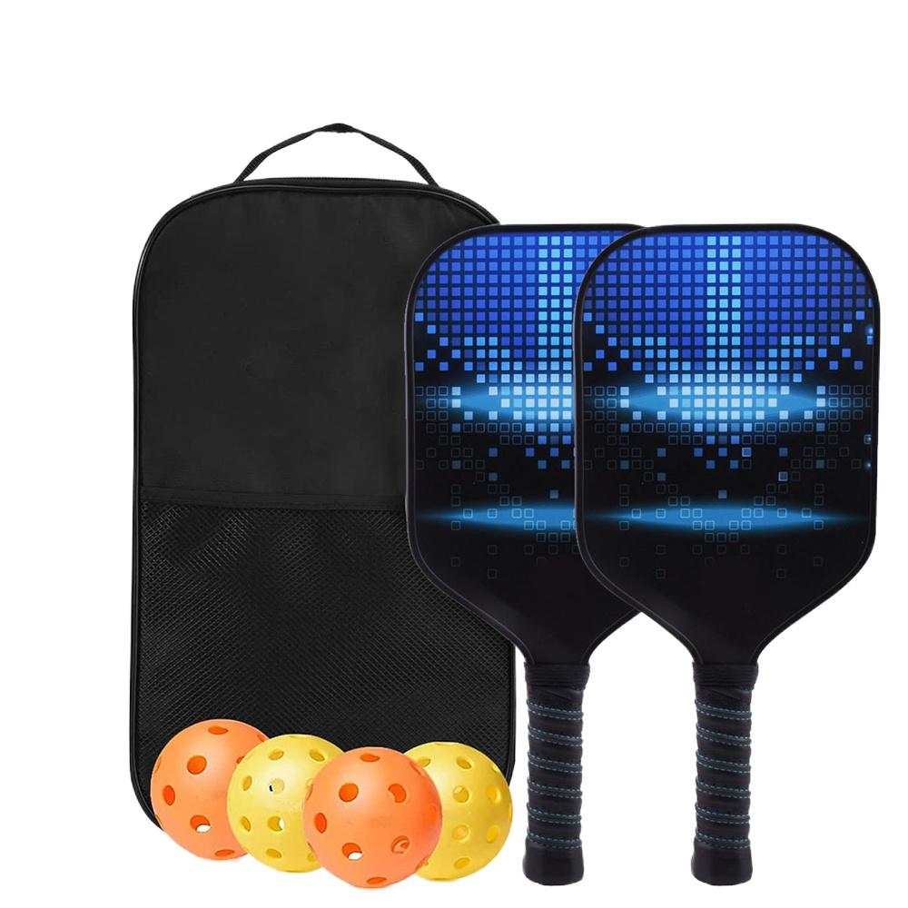 Pickleball Paddles Godkjent sett racketer Honeycomb Core 4 baller Bærbart racketdeksel Bæreveske Gavesett Innendørs Utendørs