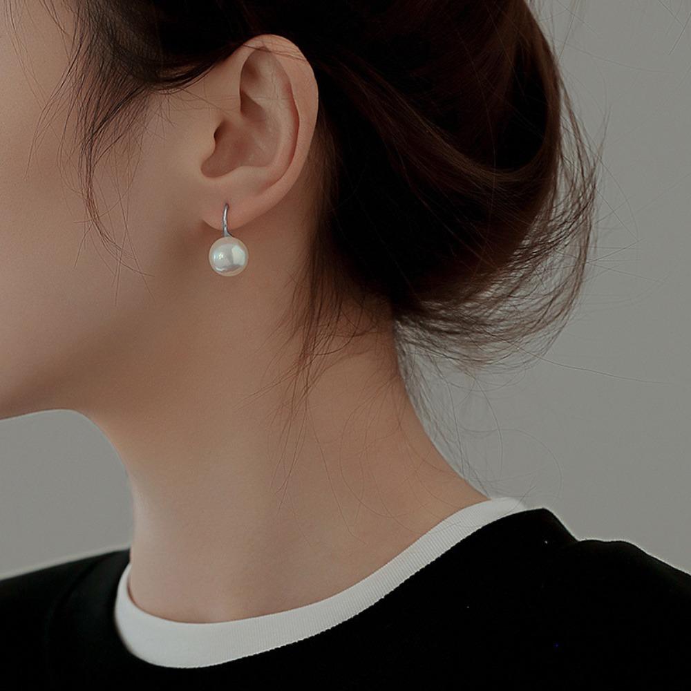 Винтажные жемчужные серьги для женщин Роскошные круглые серьги с имитацией жемчуга Вечерние женские украшения