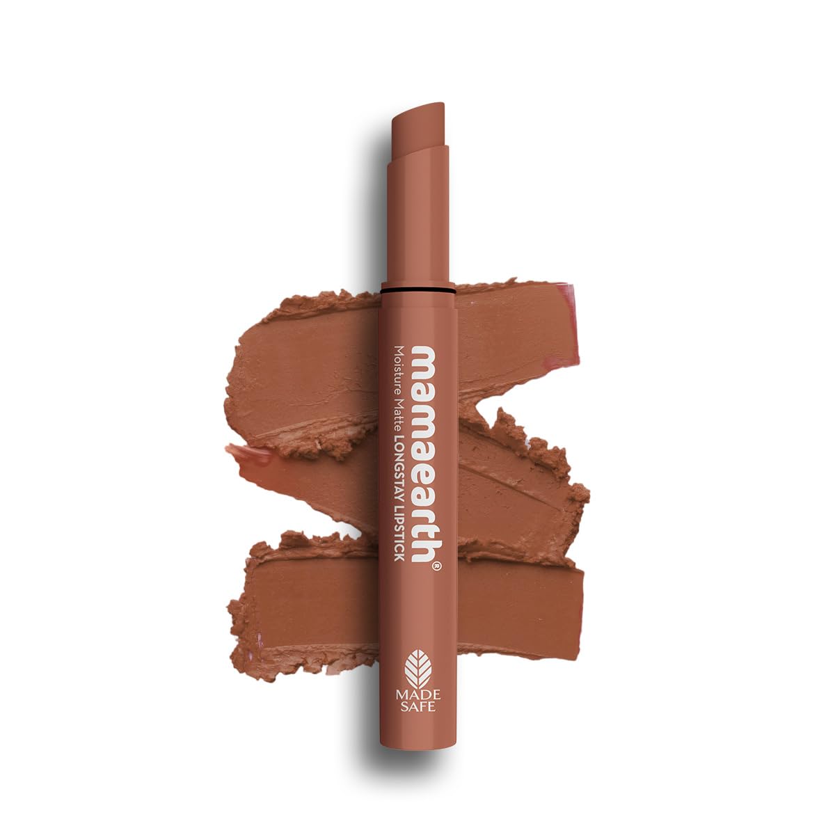 

Mamaearth Moisture Matte Longstay Lipstick 2 G Pack of 1 - 12 Hour Smudge-Proof Hydrating Lip Color Cinnamon Nude
