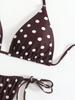 sexy polka dot print micro mini bikinis sets two pieces halter tie swimsuits beachwear bathing suit swimwear biquini tankini