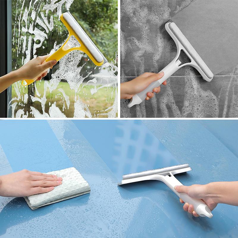 3 In 1 Glass Cleaning with Spray Bottle Wipe Shower Screen Clean Window Cleaning Tool Multi-Purpose Door Car Windshield Cleaner