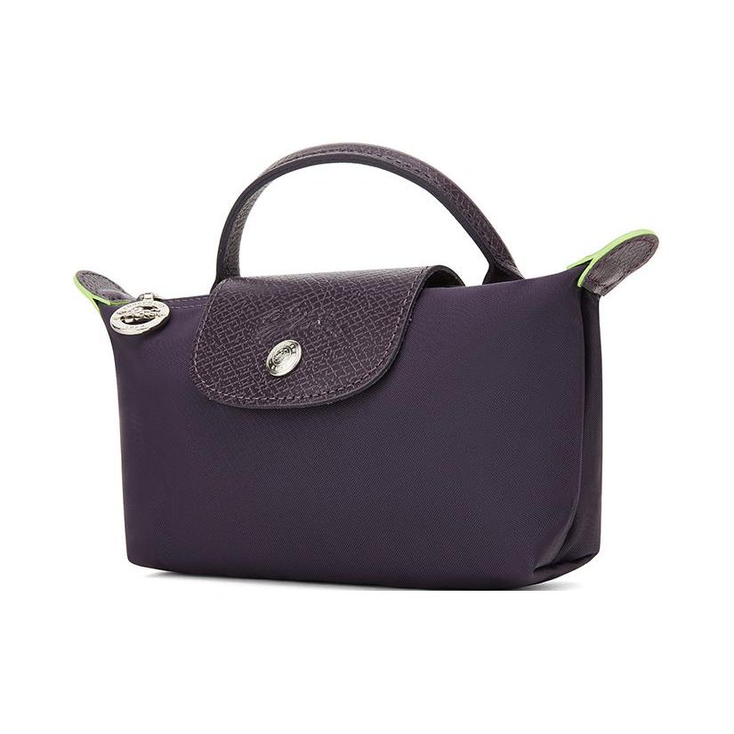Longchamp Chiusura con Bottone e Cerniera Borsa Tote in Tela di Poliammide Riciclata Borsa Tote da Donna Viola 34175919645