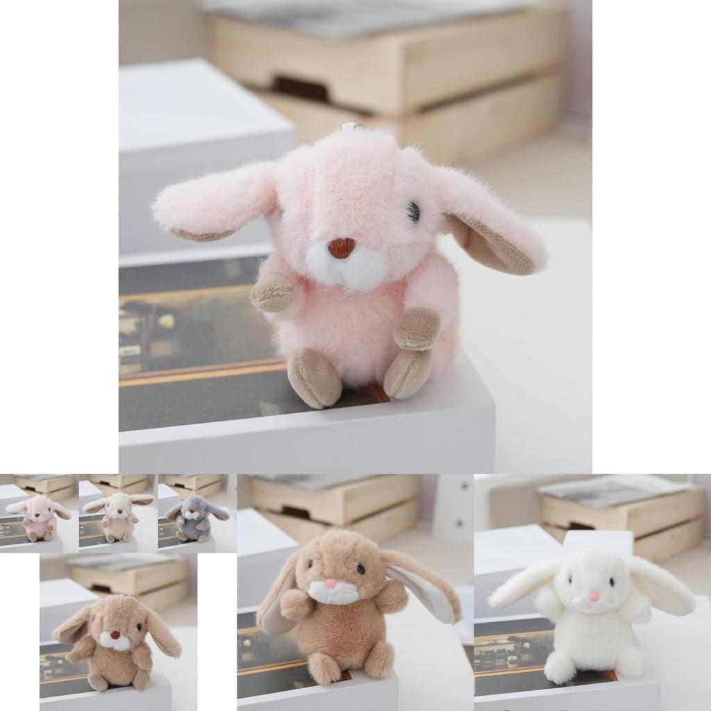 Adorable Realistic Rabbit Plush Keychain With Soft Pp Cotton Stuffing Cute Keyring Toy Perfect For Couples And Car Bags