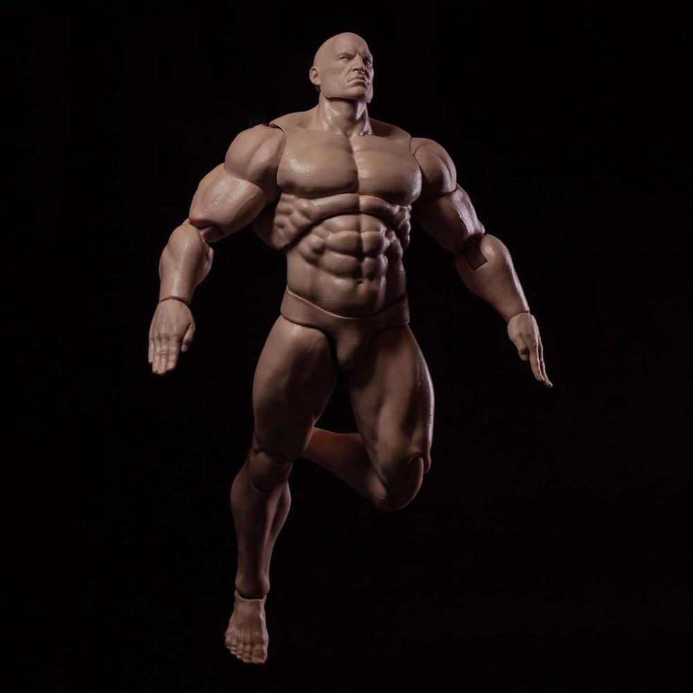 Fremego 1/12 Scale Male Action Figure 6-Inch Flexible Muscular Comic Character Body Series
