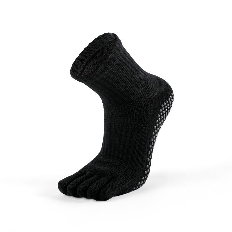 MEIKAN Non-Slip Yoga & Pilates Five-Toe Socks for Men & Women Size 35-39 чёрный