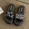 Muffin Thick-soled Cool Slippers Women's Summer Wear New Women's One-word Drag High-end Beautiful Beach Sandals