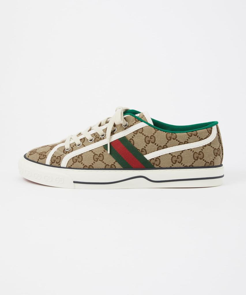 Gucci 1977 Tennis Size cm Sneakers, Men's, Beige/Ebony, 27.0 (606111 HVK20) [Used]