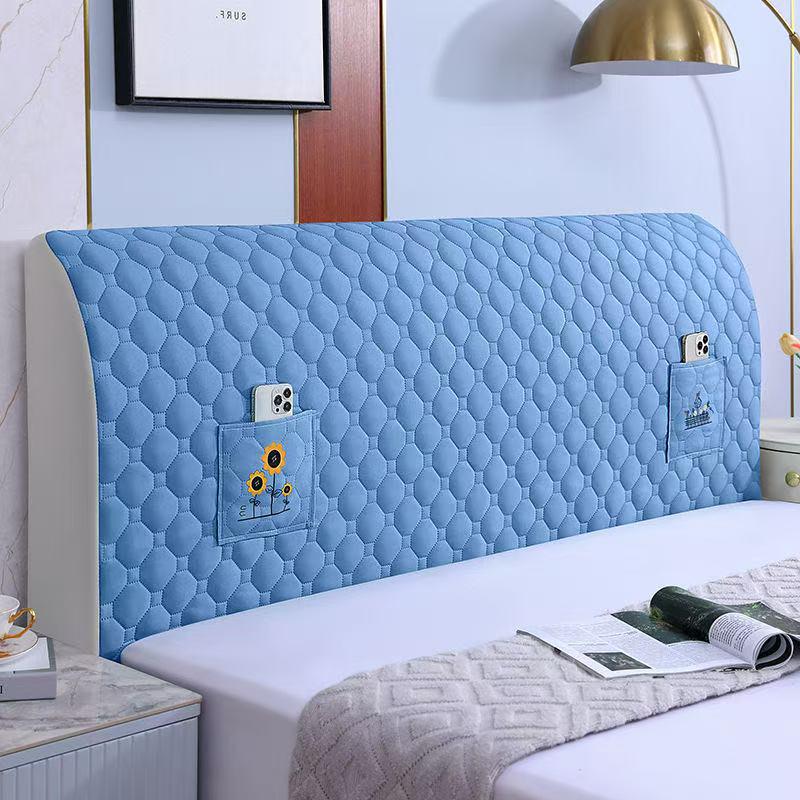 

Peach Skin Velvet Fully Enclosed Dustproof Universal Headboard Protector 1.2m