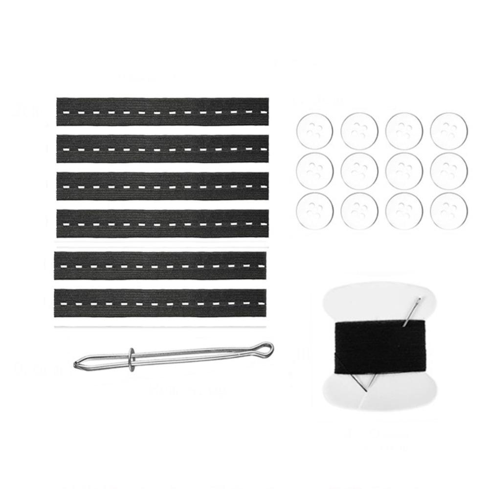 

Invisible Seamless Trouser Buckle Sewing Tools Adjustable Belt Useful Belt Tightener Set чёрный