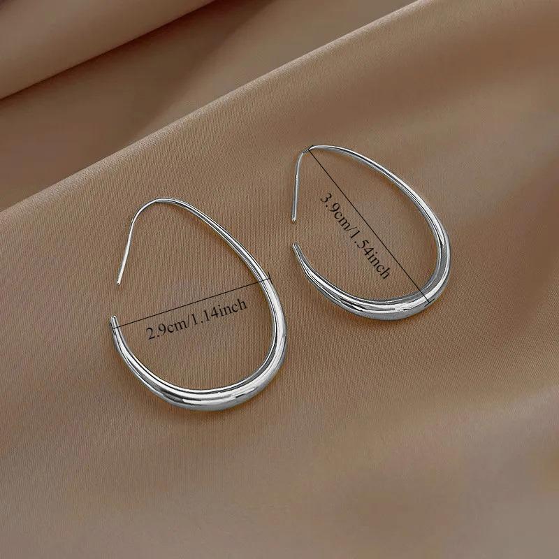 1 Pair, Stylish Gold-plated Simple, Atmospheric Earrings