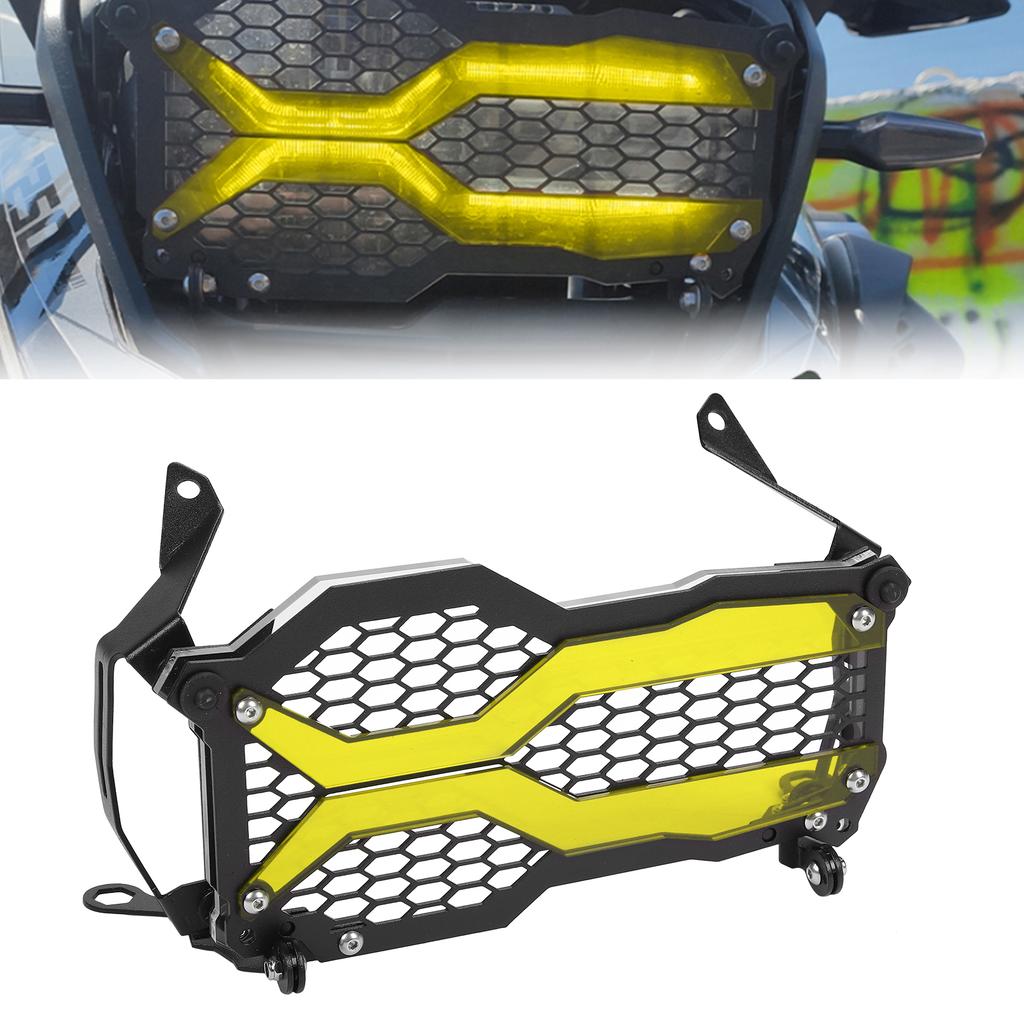 Motorcycle Front Headlight Grille Guard Cover Modification Replacement for R1250GS ADV 2021Yellow