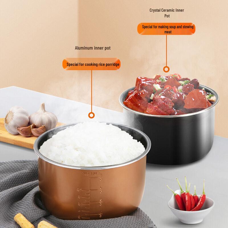 Joyoung 6L Electric Pressure Cooker with Dual Pots CN plug (adapter included)