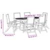 7 Piece Garden Dining Set Solid Acacia Wood and Textilene