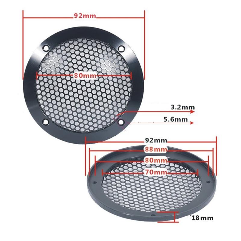 Autolautsprecher-Gitterabdeckung Schutz Metallgitter Dekorative Kreise für Klangqualität Schützt das Soundsystem des Autos