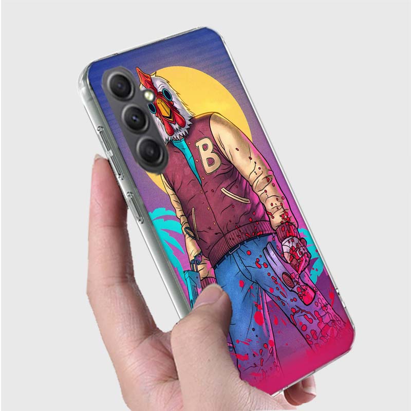 Game Hotline Miami Phone Case for Samsung A16 A26 A36 A56 A17 A37 A57 A07 A06 A02S A03 A04S A05S Galaxy Note 20 10 A50S A71 A51