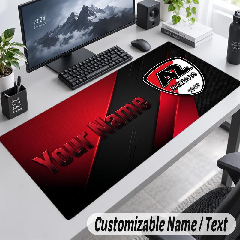 Custom Name Text Mouse Pad AZ Alkmaar Personalized Desk Pad For Work And Gaming