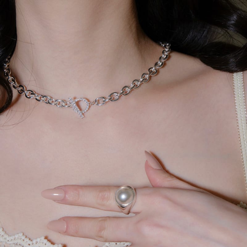 Reve Q Toggle Bar Sterling Chain Necklace