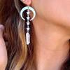 Crescent Crystal Earrings for Cross-border Trade