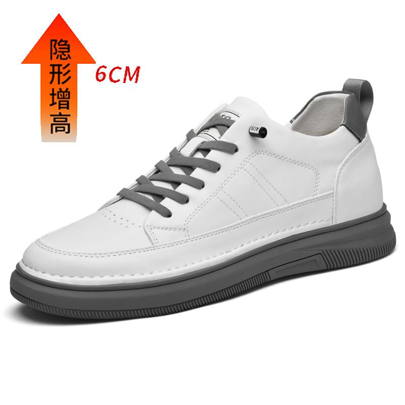 Flacher Mund Herren Xiaobai atmungsaktiv unsichtbar koreanische Version erhöhend schlichte Herren Board Sport und Freizeit trendige Herrenschuhe