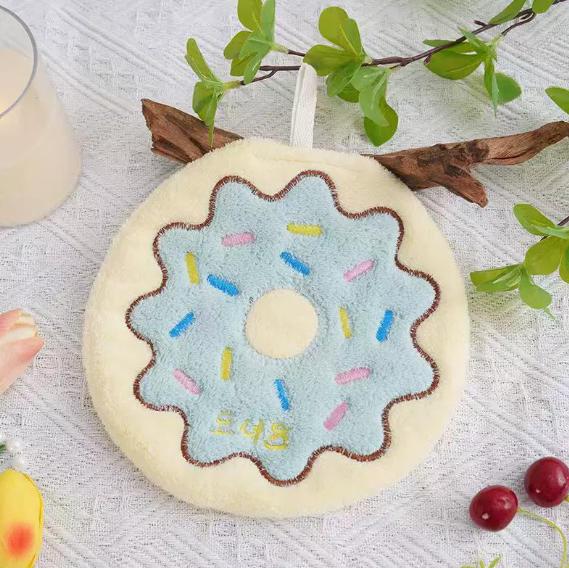 Absorbent Hanging Kitchen & Bathroom Hand Towel - Cute Thickened Cheese Design Hand Towel