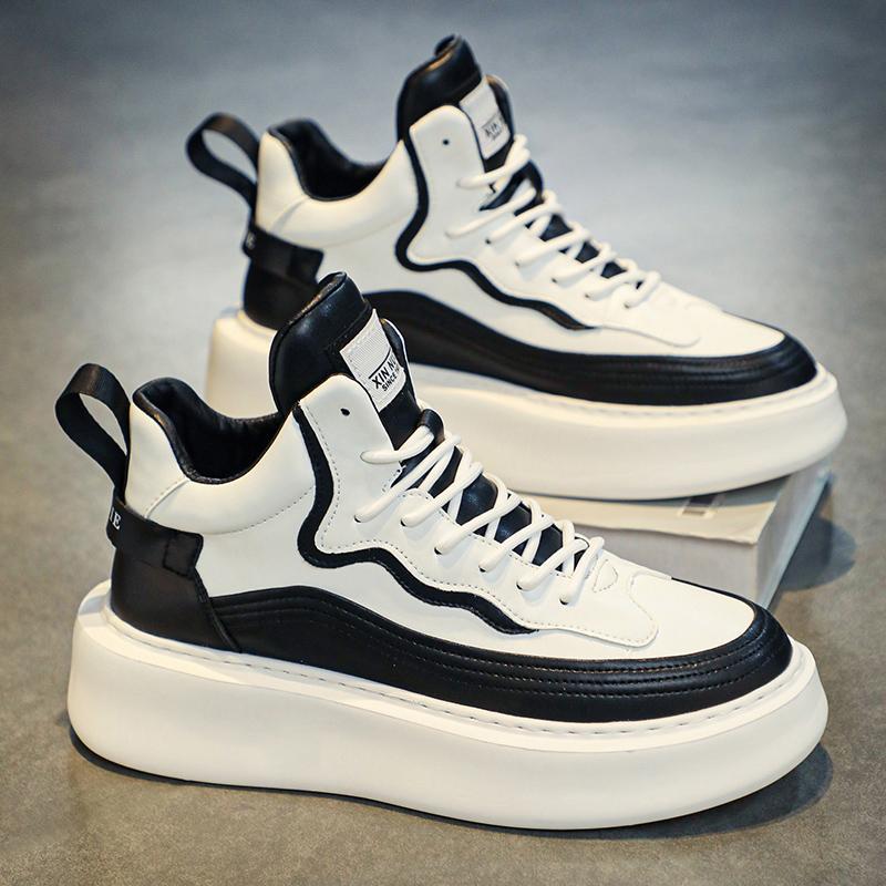 High-top shoes men's 2025 new autumn and winter air force versatile No. 1 thick-soled heightening board shoes casual little white sports shoes