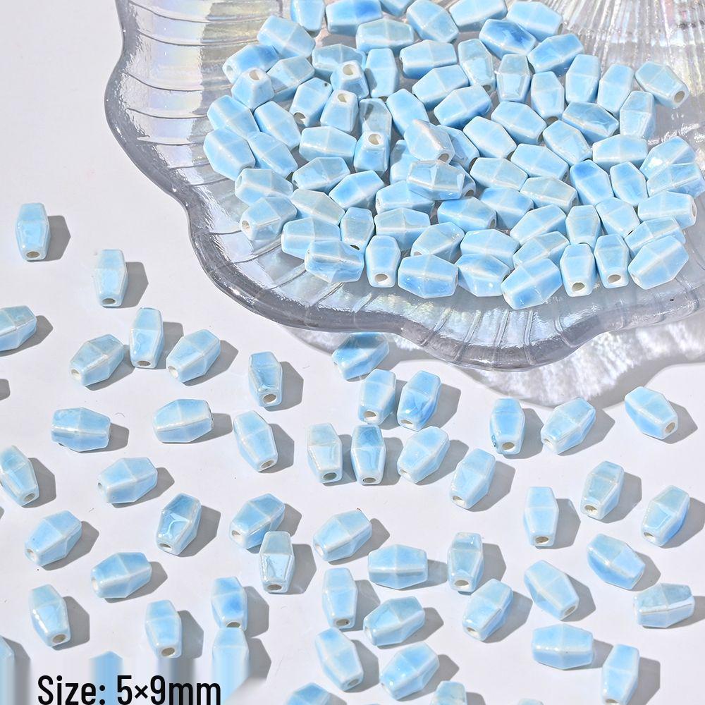 Blue Series Japanese Ceramic Seashell & Heart Beads for DIY Jewelry