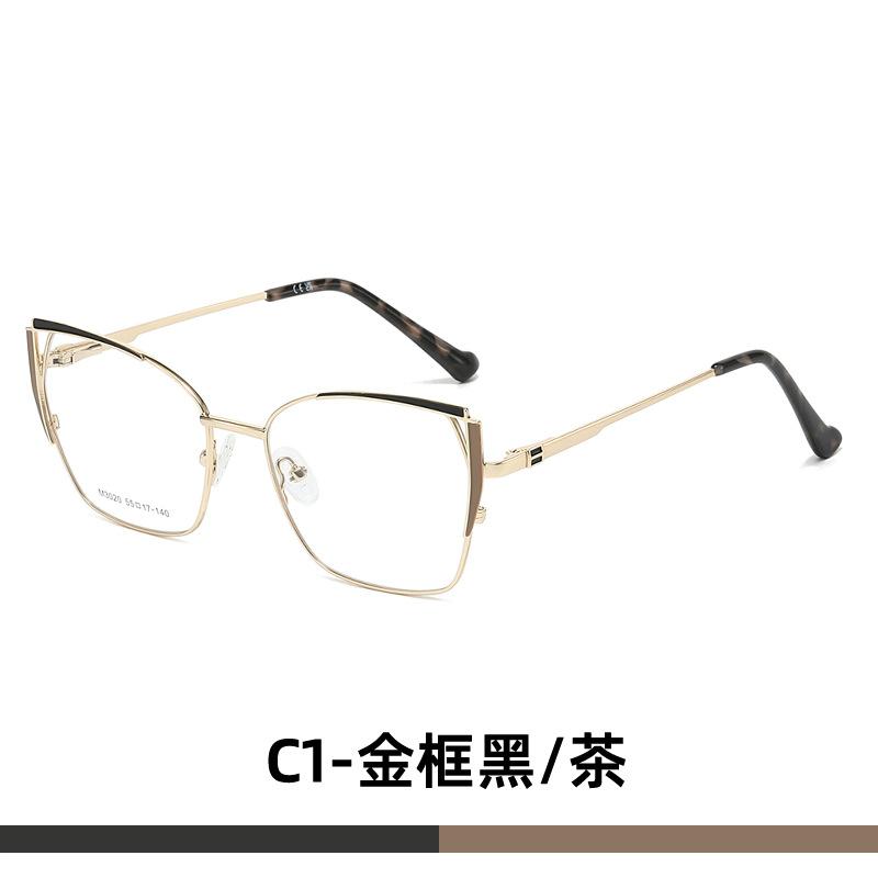 M European and American gold silk fashion trend retro ins lady beautiful flat glasses can be matched with myopia glasses