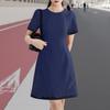 ZANZEA Women Summer Casual Round Neck Short Sleeve Print Dress