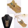 Vintage Boho Tassel Necklace Featuring Alloy Chain And Gemstone Accents For Fashion Lovers