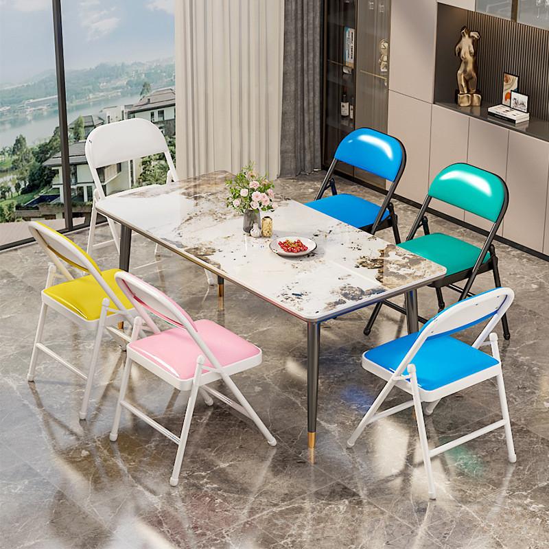 Outdoor Portable Foldable Chair Simple And Multifunctional Leisure Stool Office Training Chair With Backrest