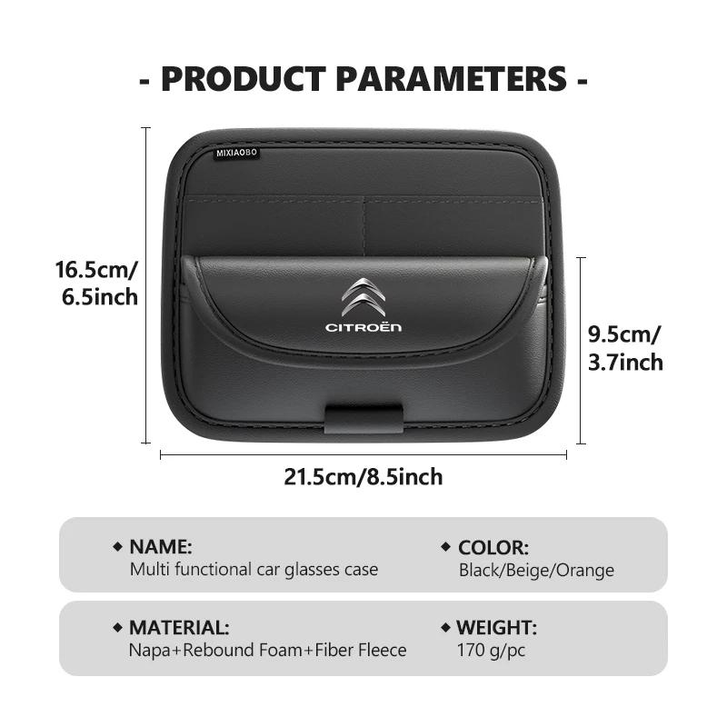 Car Sunshade Glasses Bag Sun Visor Card Organizer Storage Box For Citroen Grand Berlingo Jumper Celysee Xsara Picasso Aircross ajd256
