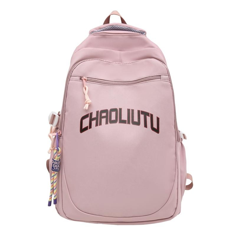 

Студенческий школьный рюкзак с буквенным принтом Рюкзак для пары розовый