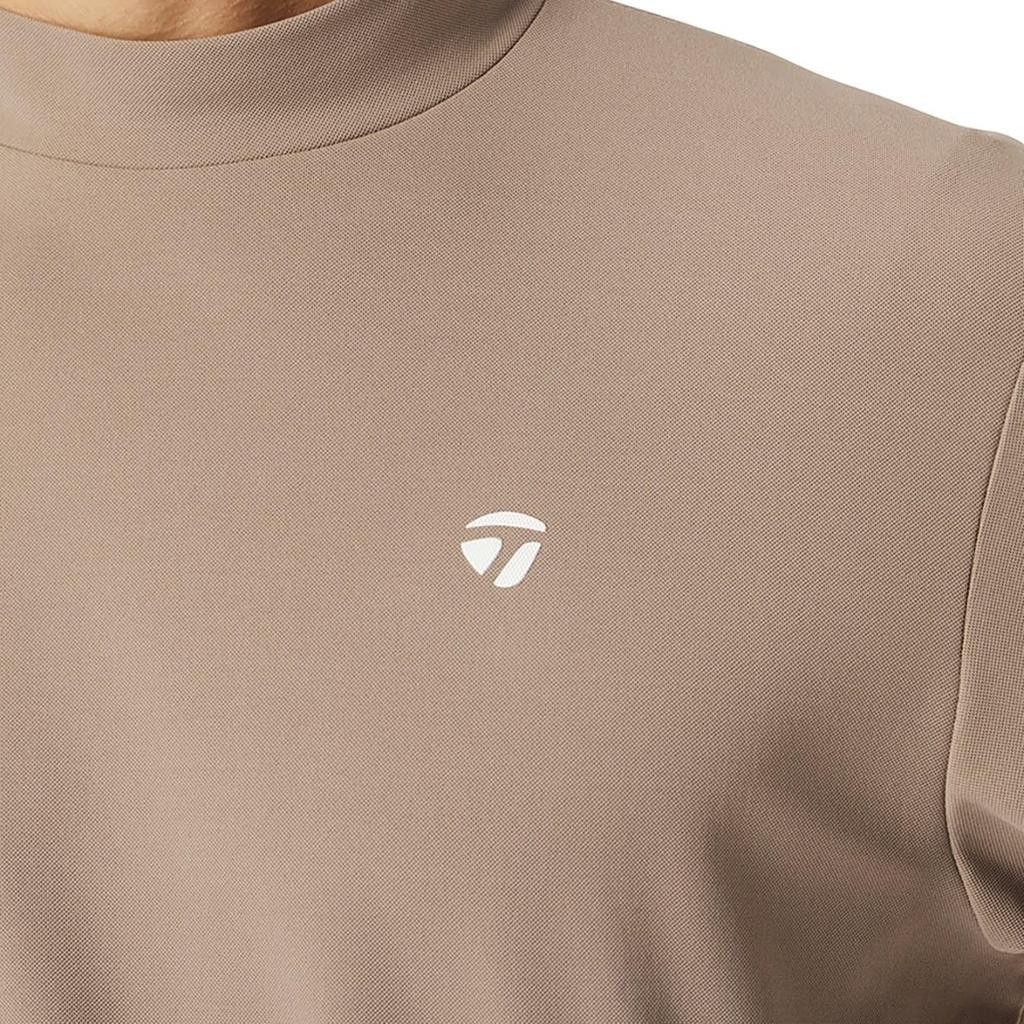 TaylorMade Men's Colorblock S/S Mock Shirt In Acid Brown (Size M) (FW 25 UN968)