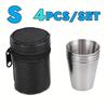 Portable Stainless Steel Cup Set For Outdoor Travel Party Whiskey Cups with Case For Picnics Hiking Camping Drinkware Supplies