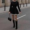 SpliAe LaAe Mini Dress for Women High Waist Slim Elegant Dresses Femme Wedding Retro Temperament Dress Womens Clothes