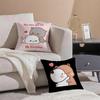 Bubu duda Mochi Peach Cat Cushion Cover Silky Short Plush with Invisible Zipper Dustproof Sofa Pillow Cover for Home Decor