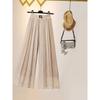 Plus Size Women's Clothing K-style Elastic High Waist Fashion Loose Pleated Lazy Casual Wide Leg Straight Skirt Pants Trendy M-4XL