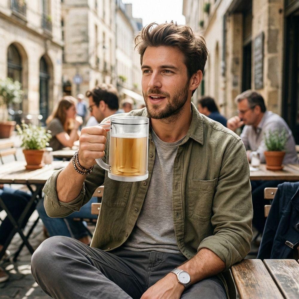Washable Cold Drink Chilled Cups Large Capacity Freeze Beer Glass  Outdoor Party