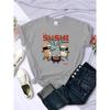 Sushi Squad Family Printed Women Short Sleeve Harajuku Casual Tee Clothing Breathable Trend Female T-Shirts