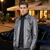 Futing Men's Classic Genuine Leather Business Casual Jacket