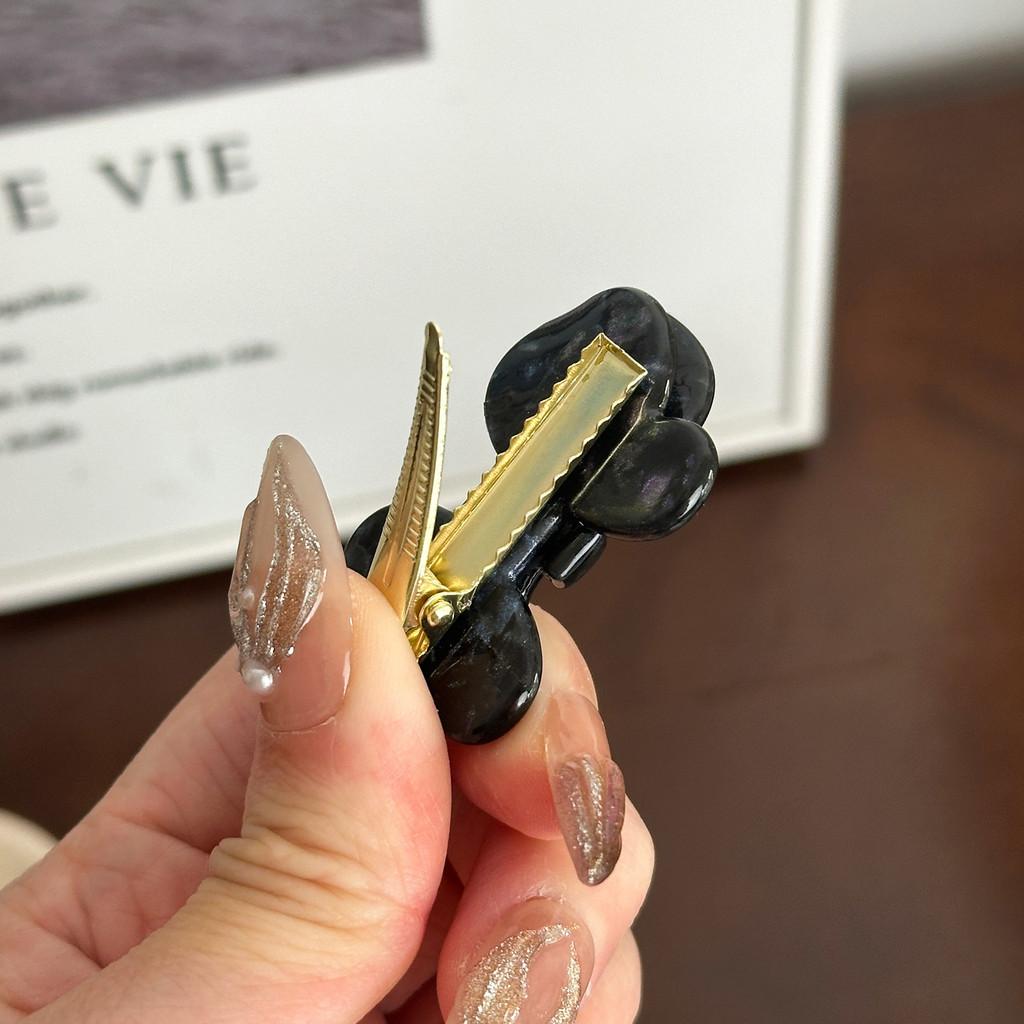 Trendy Rhinestone-encrusted Butterfly Duckbill Hair Clip In Dreamy Blue And Purple Color For Women