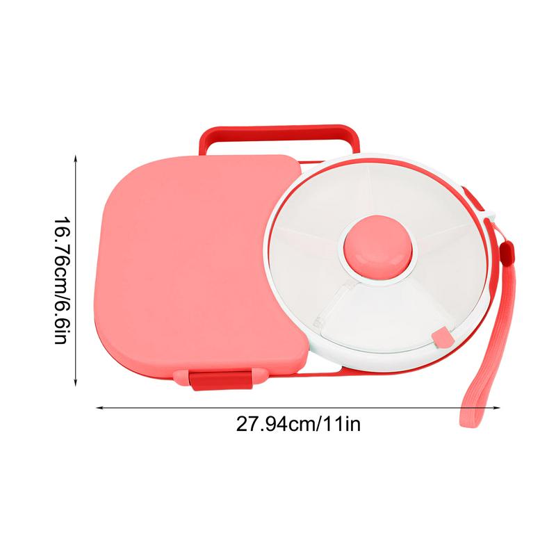 Kids Lunch Box Portable Lunchbox With Compartment Children Lunchbox With Small Snack Spinner Portable Lunch Container With 5