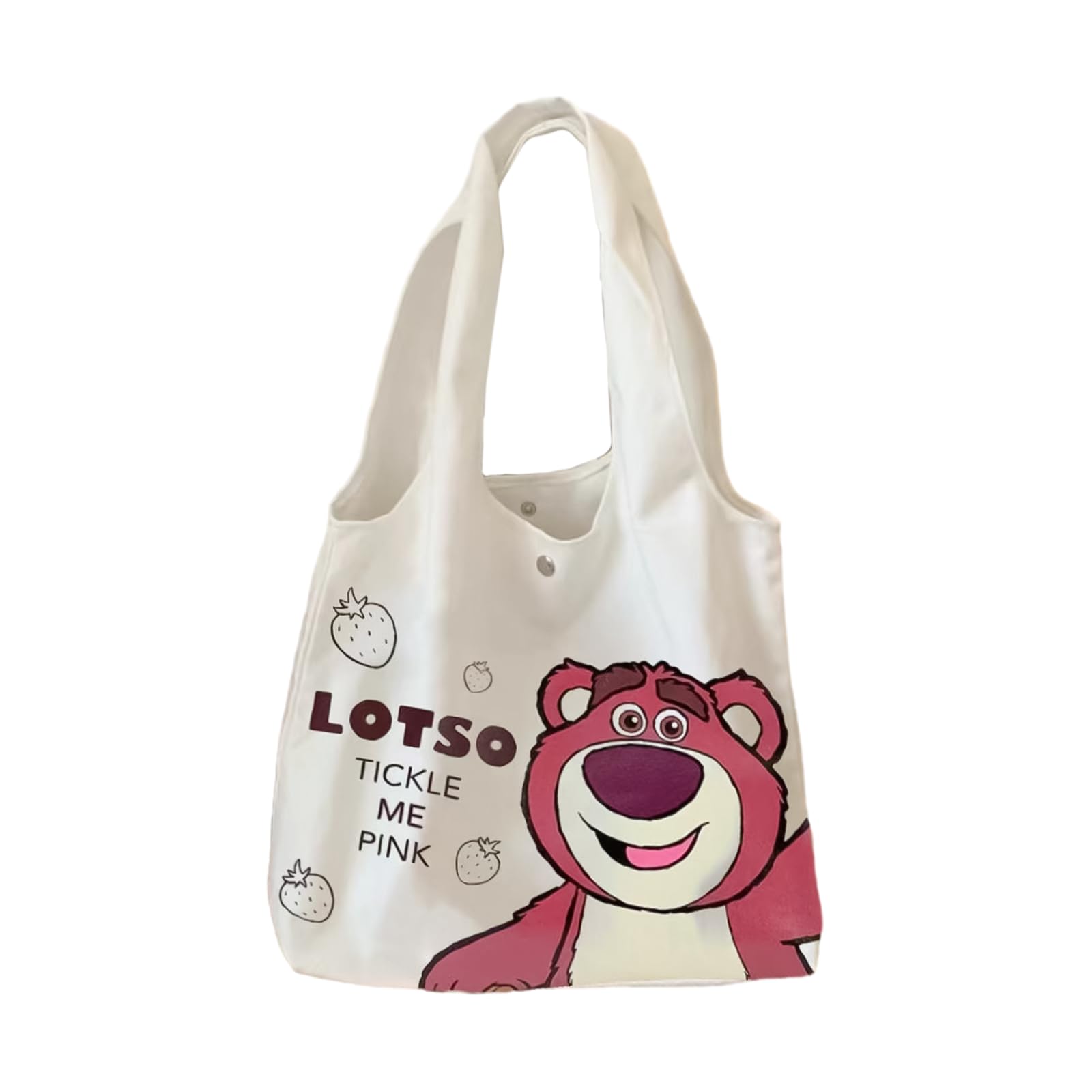 

[hgTUP] Lotso Tote Bag, Canvas Tote Bag, Large Capacity, Lotso Shoulder Bag, Canvas Tote Bag with Interior Pocket, Thick Eco Bag, Meeting Bag,