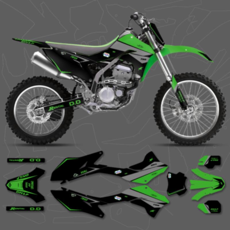 DSMTECH Graphics Background Decals Stickers kits For Kawasaki KLX 300R 2020 2021 2022 2023 KLX 300R 001