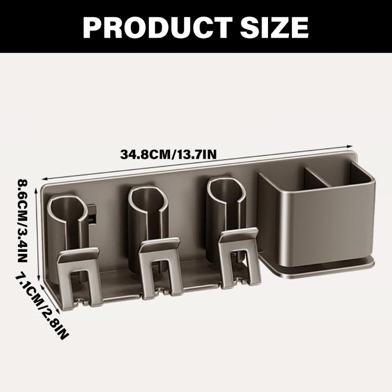 Saving Aluminum Toothbrush Rack Bathroom Toothbrush Storage Toothbrush Organizes Simple Installation for Bathroom