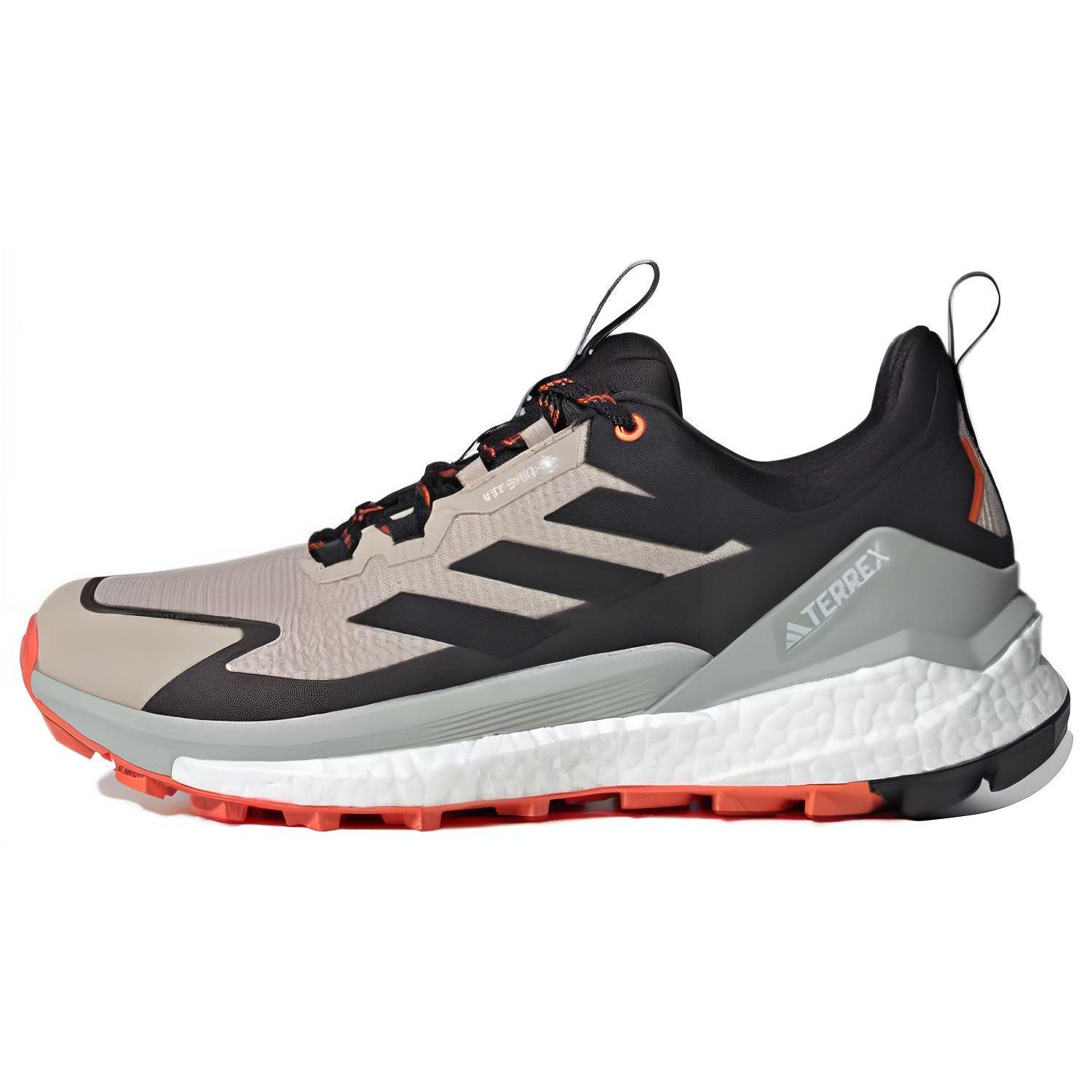 

new Adidas Terrex Free Hiker 2.0 Low Gore Tex Wonder Beige Core Black Semi Impact Orange 40