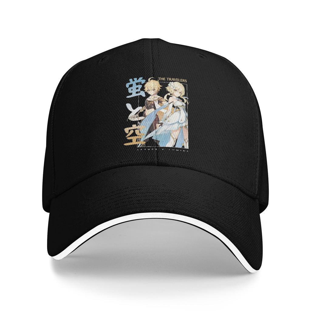 Genshin Impact Cute Geo Slime Baseball Cap Retro Anime Game Sandwich Hats Unisex Style Polyester Dad Hat Sport