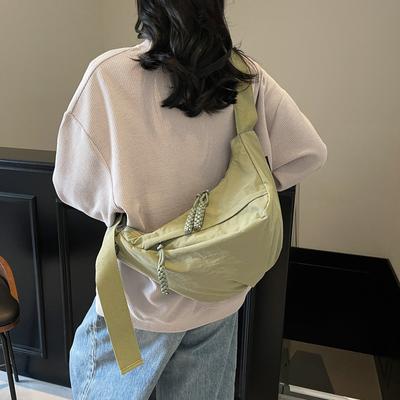 Fashion Large-capacity Bag Women's New Casual Shoulder Bag Lightweight Sports Nylon Crossbody Dumpling Bag